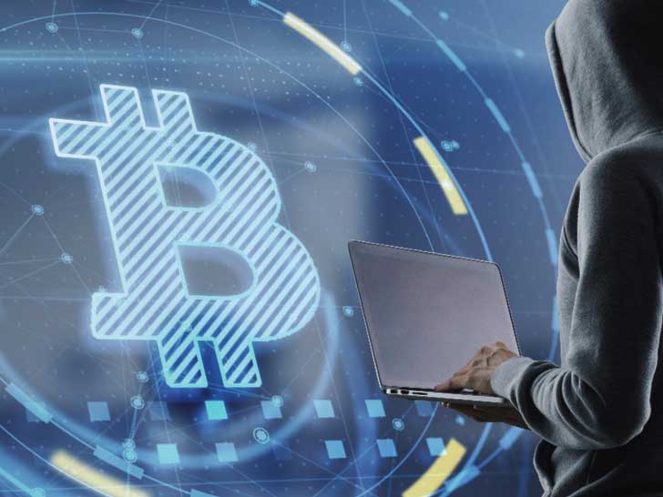Bitcoin-Symbol als Platzhalter für Kryptowährungen